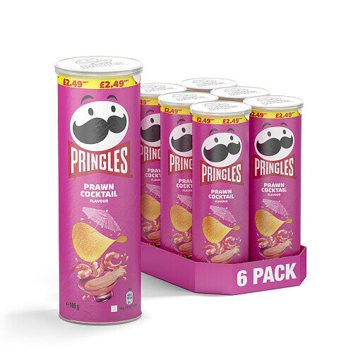 Pringles Pringles Prawn Cocktail 165g  (Pack of 6) 2