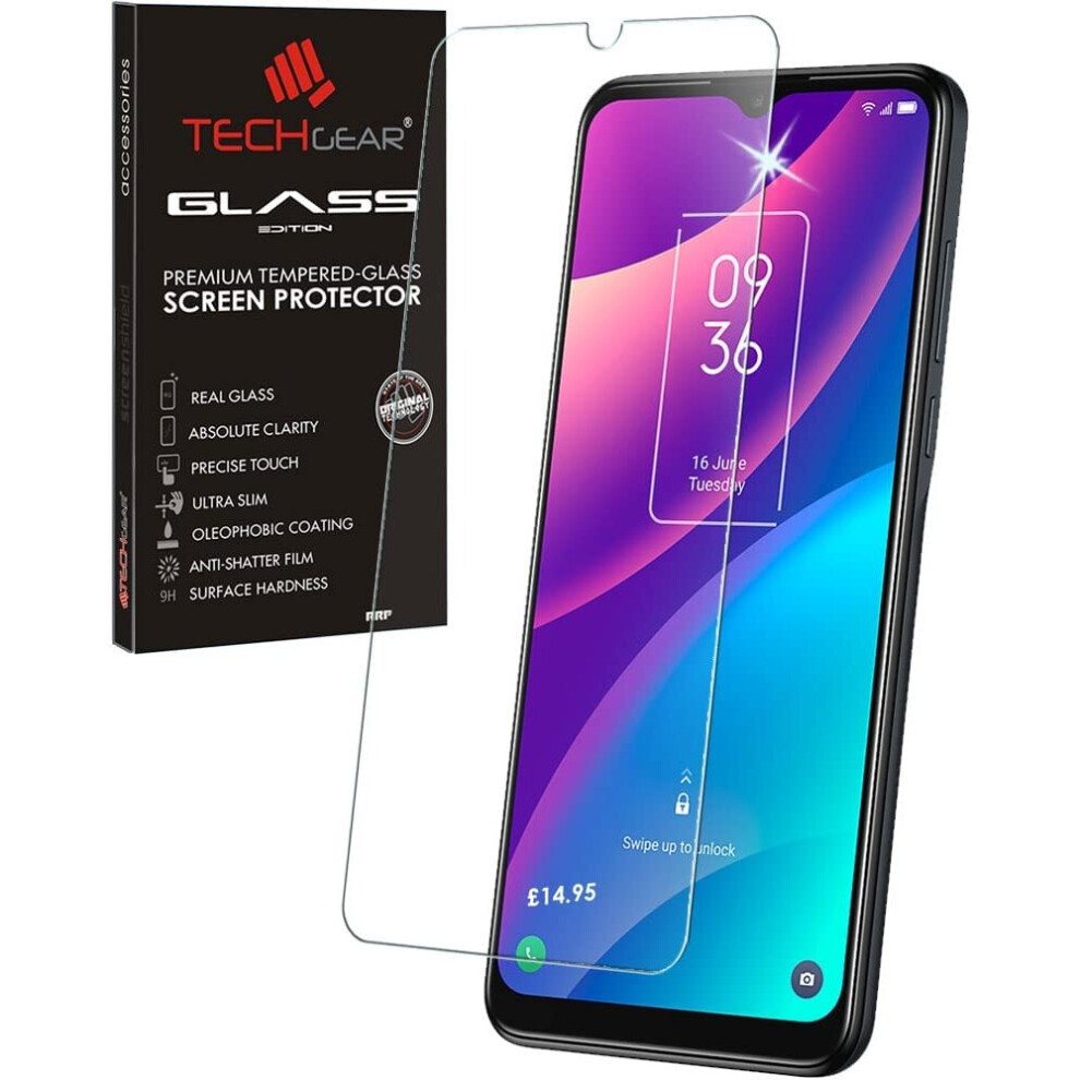 Techgear Glass Edition Compatible For Tcl 306, Tcl 305, Tcl 30 Se & Tcl 20 R 5G Tempered Glass Screen Protector Cover [9H Hardness] [No-Bubble]