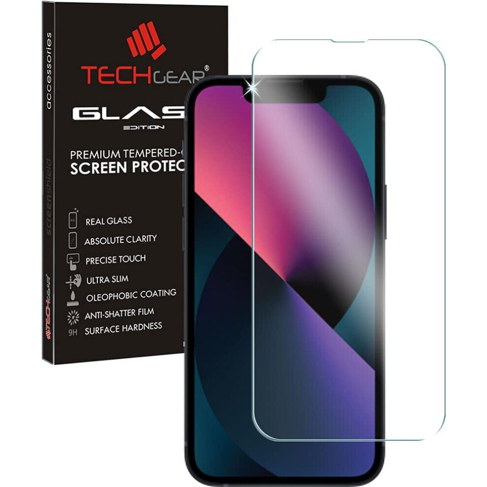 Techgear Glass Edition For Iphone 14 6.1" Tempered Glass Screen Protector Cover [9H Hardness] [No-Bubble]