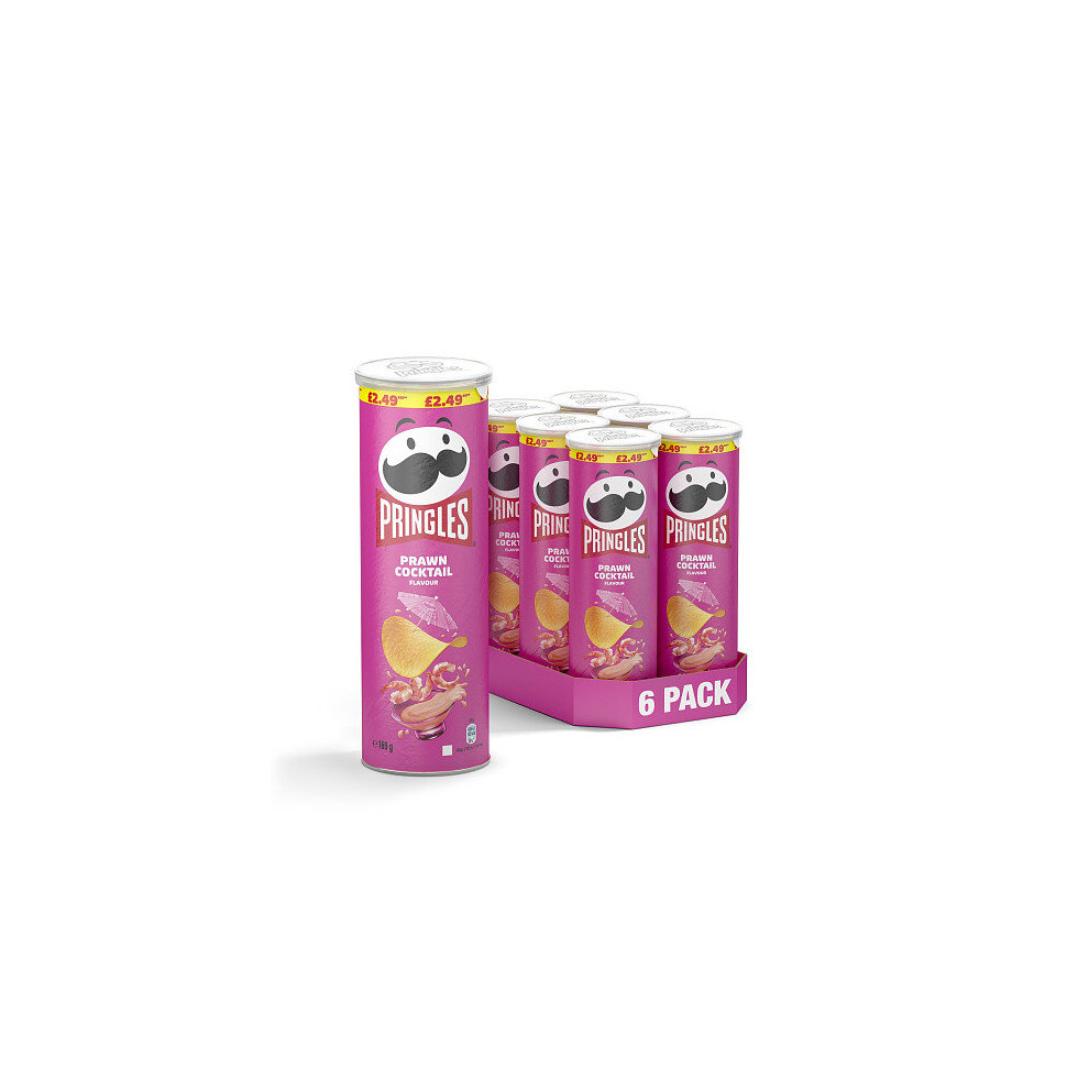 Pringles Prawn Cocktail 165g  (Pack of 6)