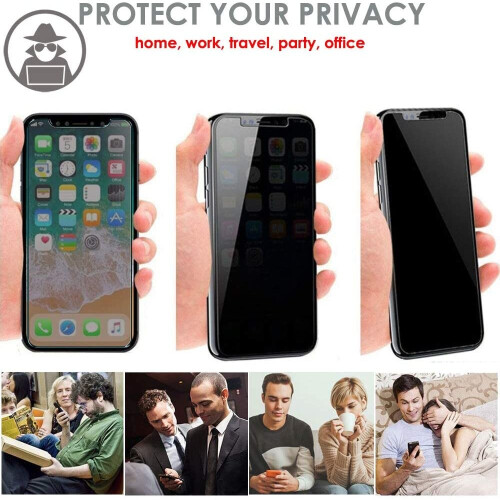 Techgear [2 Pack] TECHGEAR Anti Spy Screen Protector for iPhone 14 - PRIVACY Filter GLASS Edition Genuine Tempered Glass Screen Protector 2