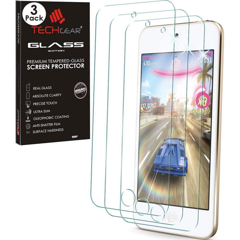 Techgear [3 Pack] Glass Edition Screen Protector For Ipod Touch 7 6 5 -Tempered Glass Screen Protector For Apple Ipod Touch 7Th - 5Th Generations