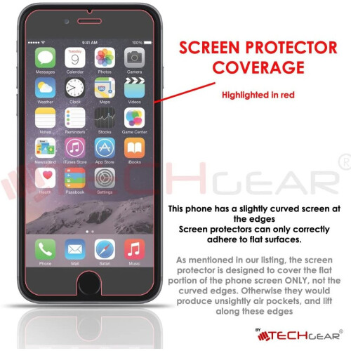 Techgear TECHGEAR Screen Protector for iPhone 6s Plus (5.5 Inch) - GLASS Edition Genuine Tempered Glass Screen Protector 1
