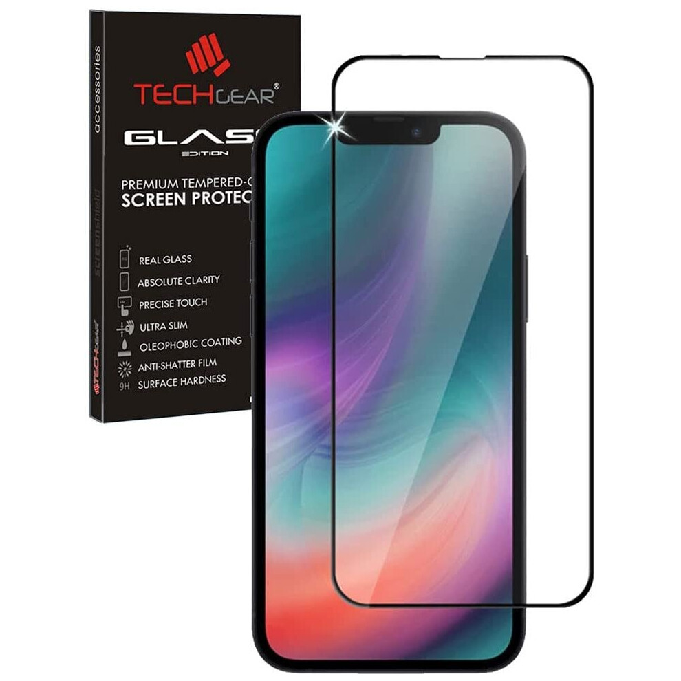 Techgear 3D Glass Edition For Iphone 14 [Full Screen Adhesion] & [Full Coverage] Tempered Glass Screen Protector Compatible With Iphone 14 6.1"