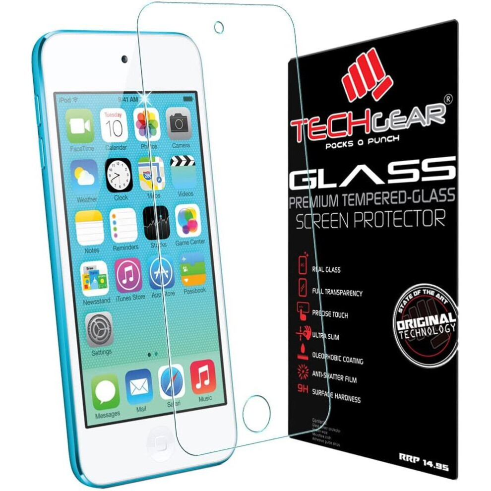 TECHGEAR GLASS Edition Screen Protector for iPod Touch 7 6 5 - Genuine Tempered Glass Screen Protector Compatible with Apple iPod Touch 7th, 6th & 5th