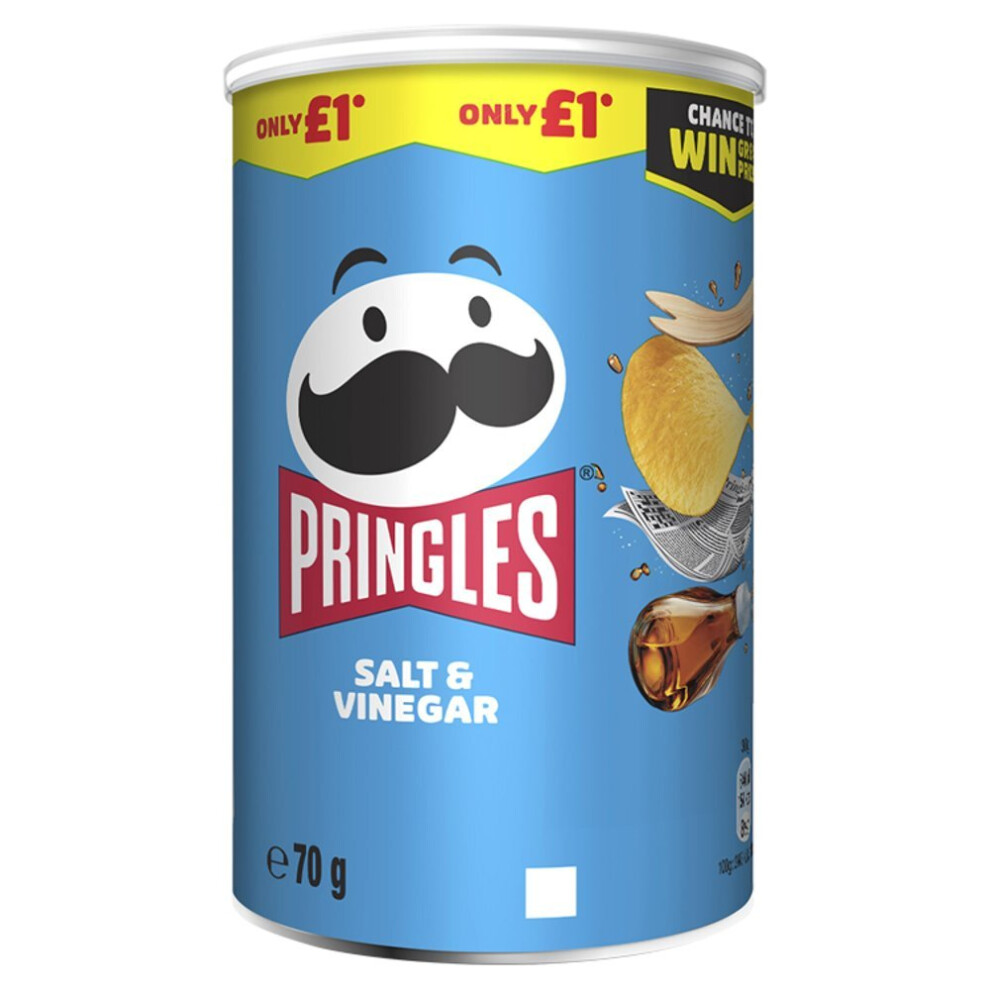 Pringles Salt & Vinegar 70g (Pack of 12)