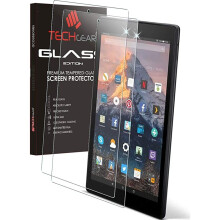 [2 Pack] TECHGEAR GLASS Edition fits PREVIOUS Amazon Fire HD 10 (9th & 7th Gen / 2019 & 2017) Genuine Tempered Glass Screen Protector