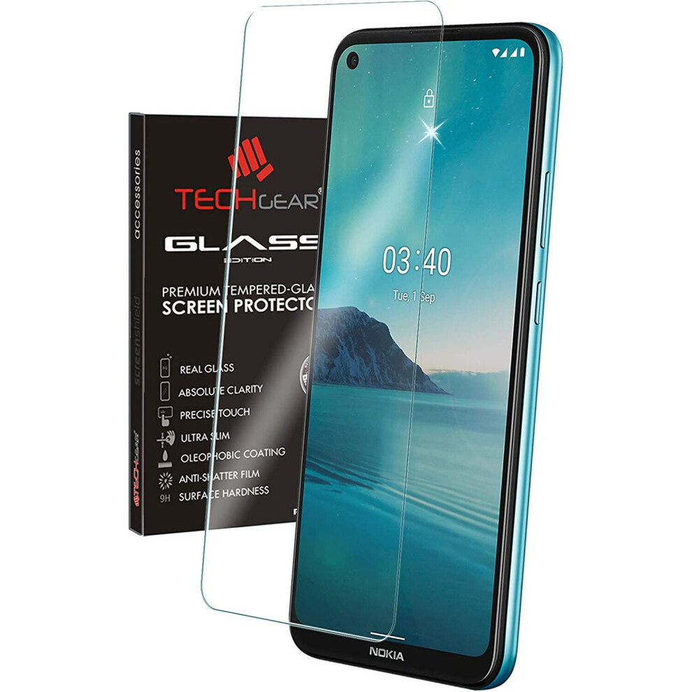 Techgear Glass Edition Compatible With Nokia 5.4, Tempered Glass Screen Protector Cover [9H Hardness] [No-Bubble]
