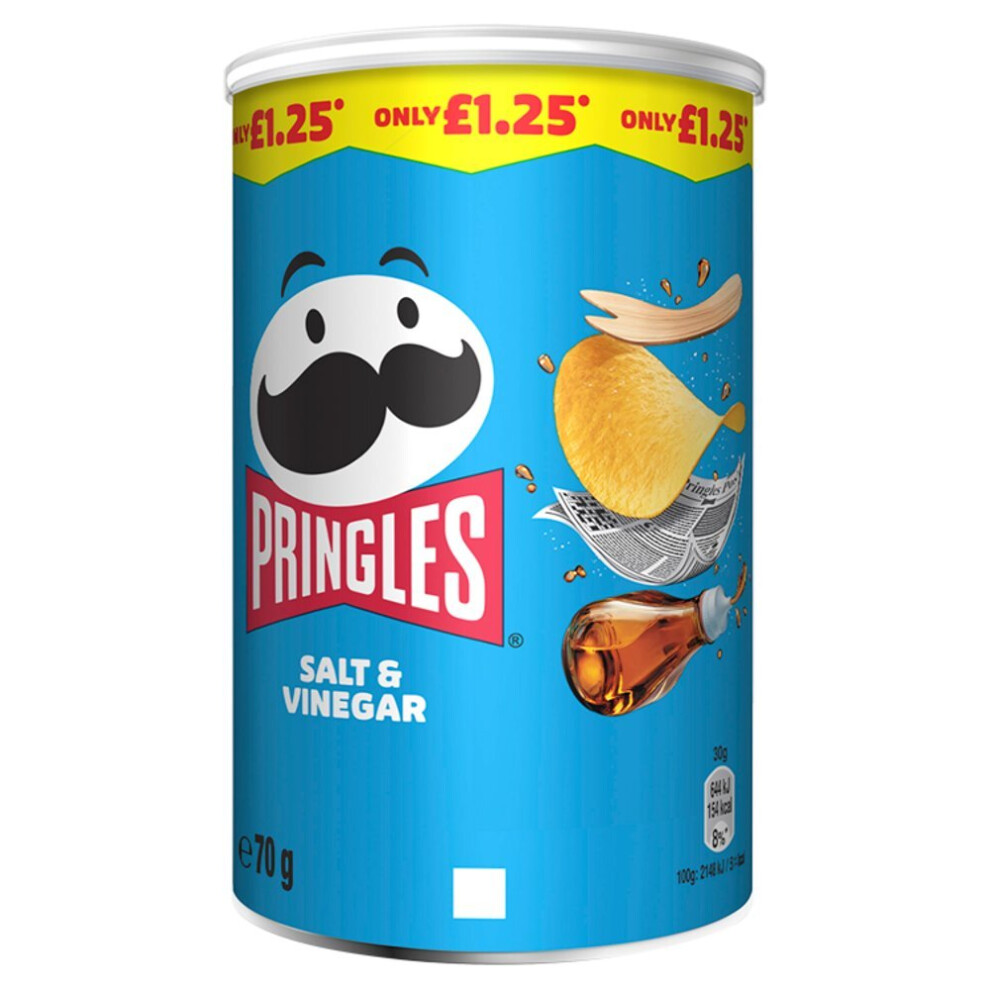 Pringles Salt & Vinegar 70G (Pack Of 12)