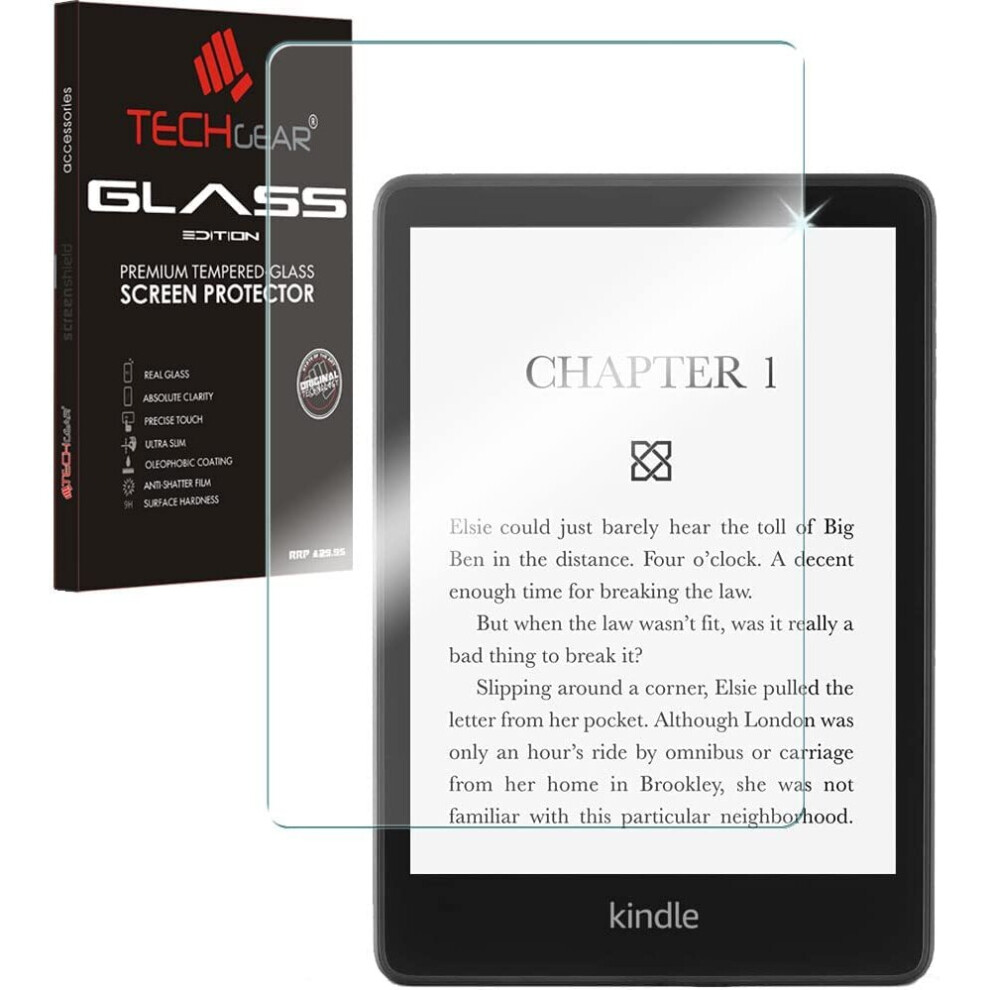 TECHGEAR GLASS for Amazon Kindle Paperwhite 5 / Paperwhite Signature / Paperwhite Kids 6.8" (2021 / 11th Generation) Tempered Glass Screen Protector