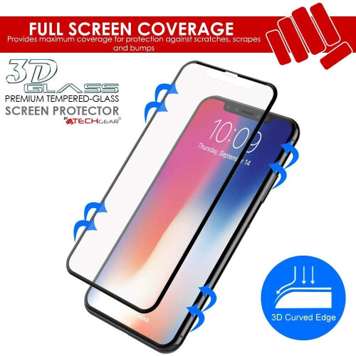 Techgear TECHGEAR [2 Pack] Anti Glare Screen Protector for iPhone 11 - MATTE 3D GLASS Edition Genuine Tempered Glass Full Screen Protector 2