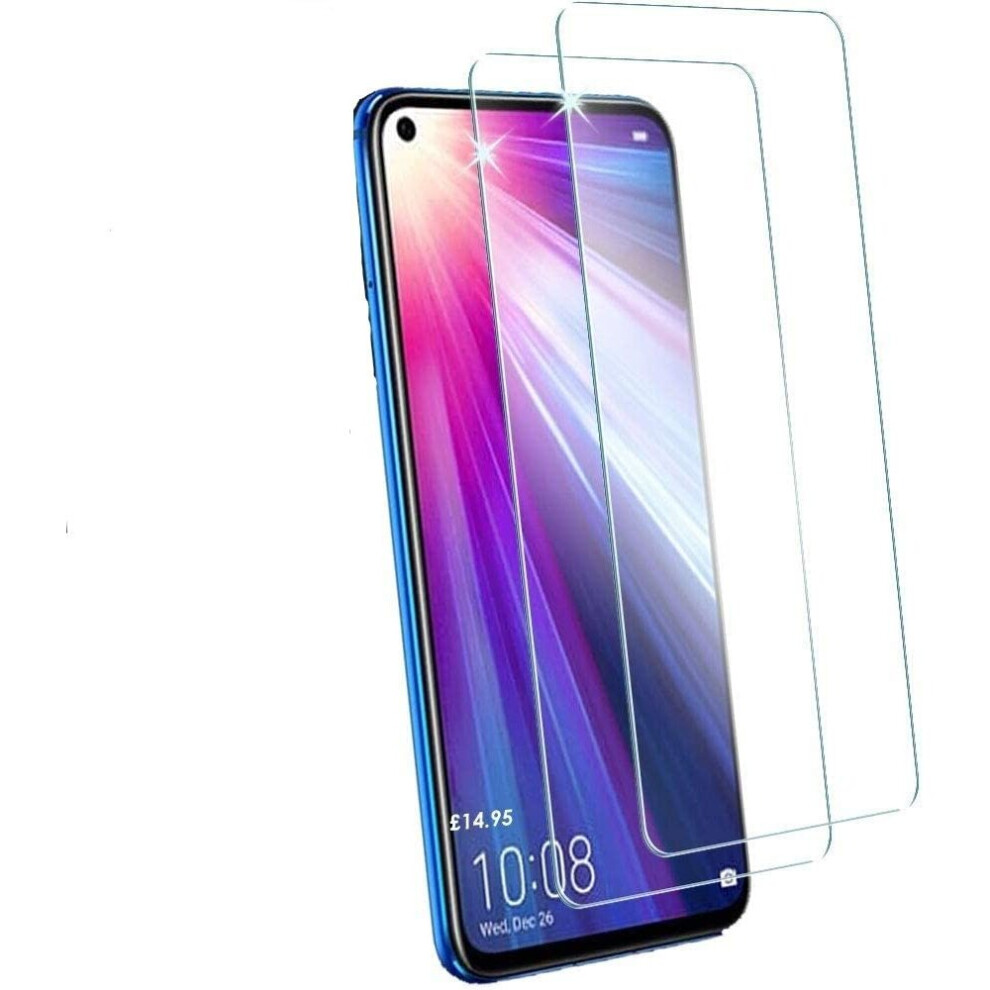 [2 Pack] Screen Protector fits Honor View 20, TECHGEAR GLASS Edition Genuine Tempered Glass Screen Protector Compatible with Honor View 20