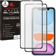 TECHGEAR [2 Pack] Anti Glare Screen Protector for iPhone 11 - MATTE 3D GLASS Edition Genuine Tempered Glass Full Screen Protector