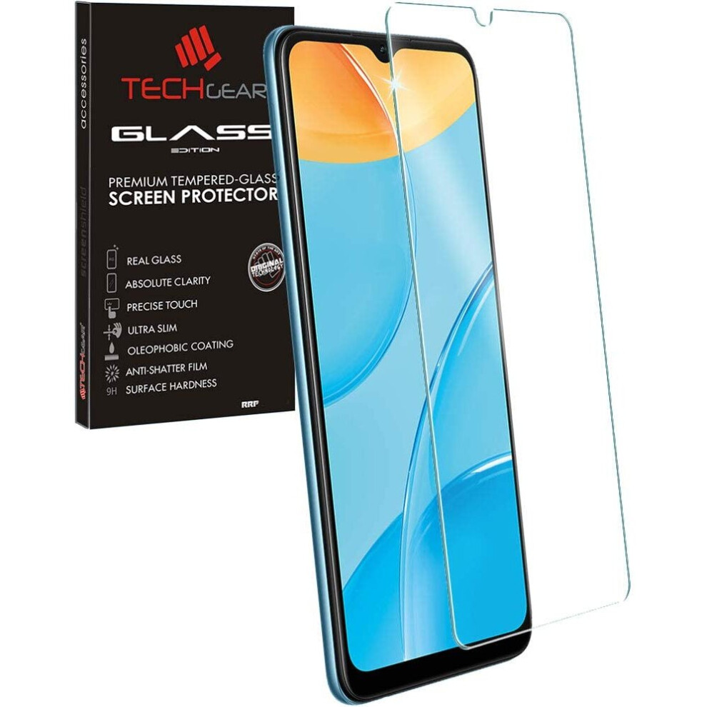 Techgear Glass Edition For Oppo A54s, Tempered Glass Screen Protector Cover [9H Hardness] [No-Bubble]