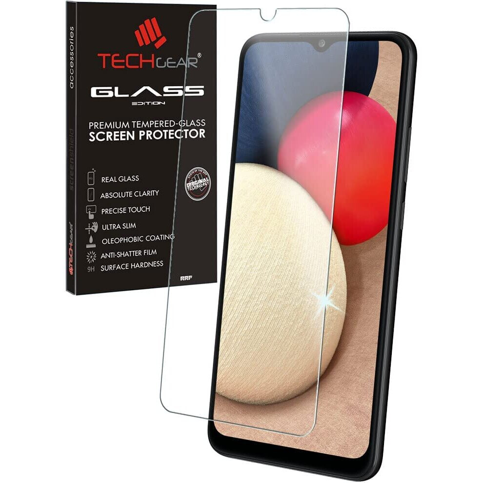 Techgear Glass Edition Compatible With Samsung Galaxy A03 / A03s / A02s, Tempered Glass Screen Protector Cover [9H Hardness] [No-Bubble] 5056284441621