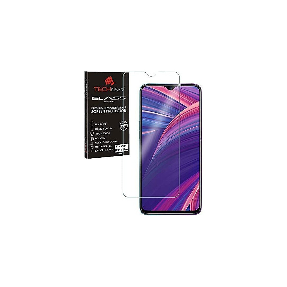 Techgear Glass Edition Screen Protector For Oppo Rx17 Pro, Genuine Tempered Glass Screen Protector [9H Hardness] [No-Bubble]