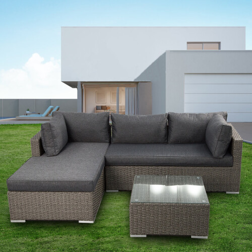 Garden Corner L Shaped Sofa Set Fully Assembled