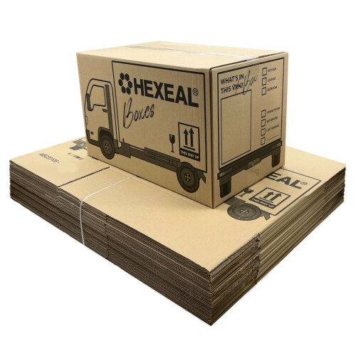 Hexeal 52cm x 31.5cm x 32.5cm Large Moving Box, 15 Pack | Packaging Box, Storage Box, Extra Strong 1