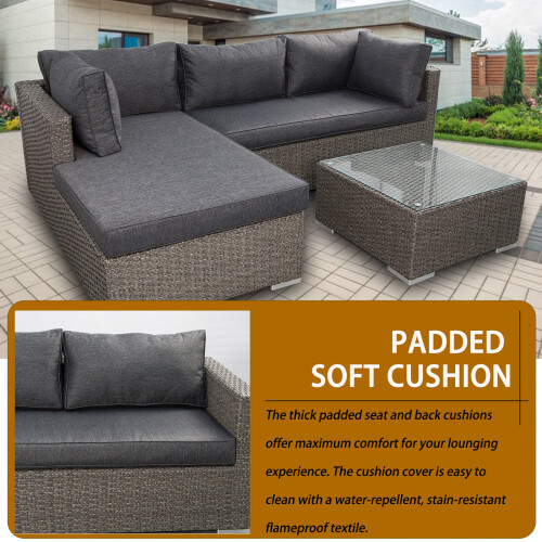 Garden Corner L Shaped Sofa Set Fully Assembled 2