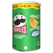 Pringles Sour Cream & Onion 70g (Pack of 12)
