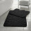 (Black) Memory Foam Bath Mat Non- Slip / Toilet Mat Set Pebbles 1