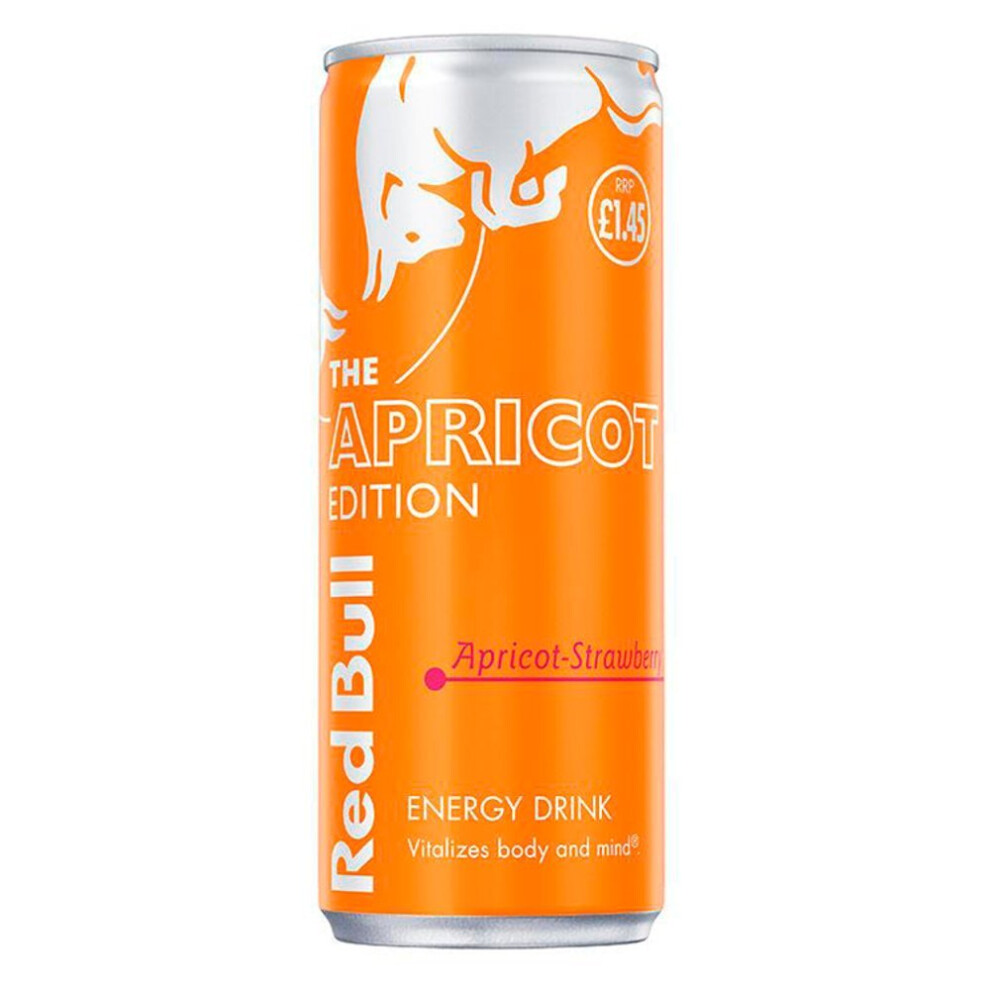 Bull The Apricot Edition Apricot-Strawberry Energy Drink 250Ml Red