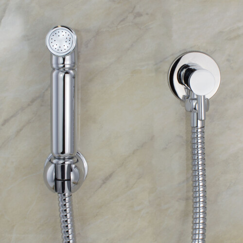 NES Home Modern Chrome Handheld Bidet Douche Toilet Spray Kit 1