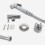 NES Home Modern Chrome Handheld Bidet Douche Toilet Spray Kit 4