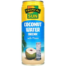 Tropical Sun Coconut Water Drink with Pieces 520ml (Pack of 12)
