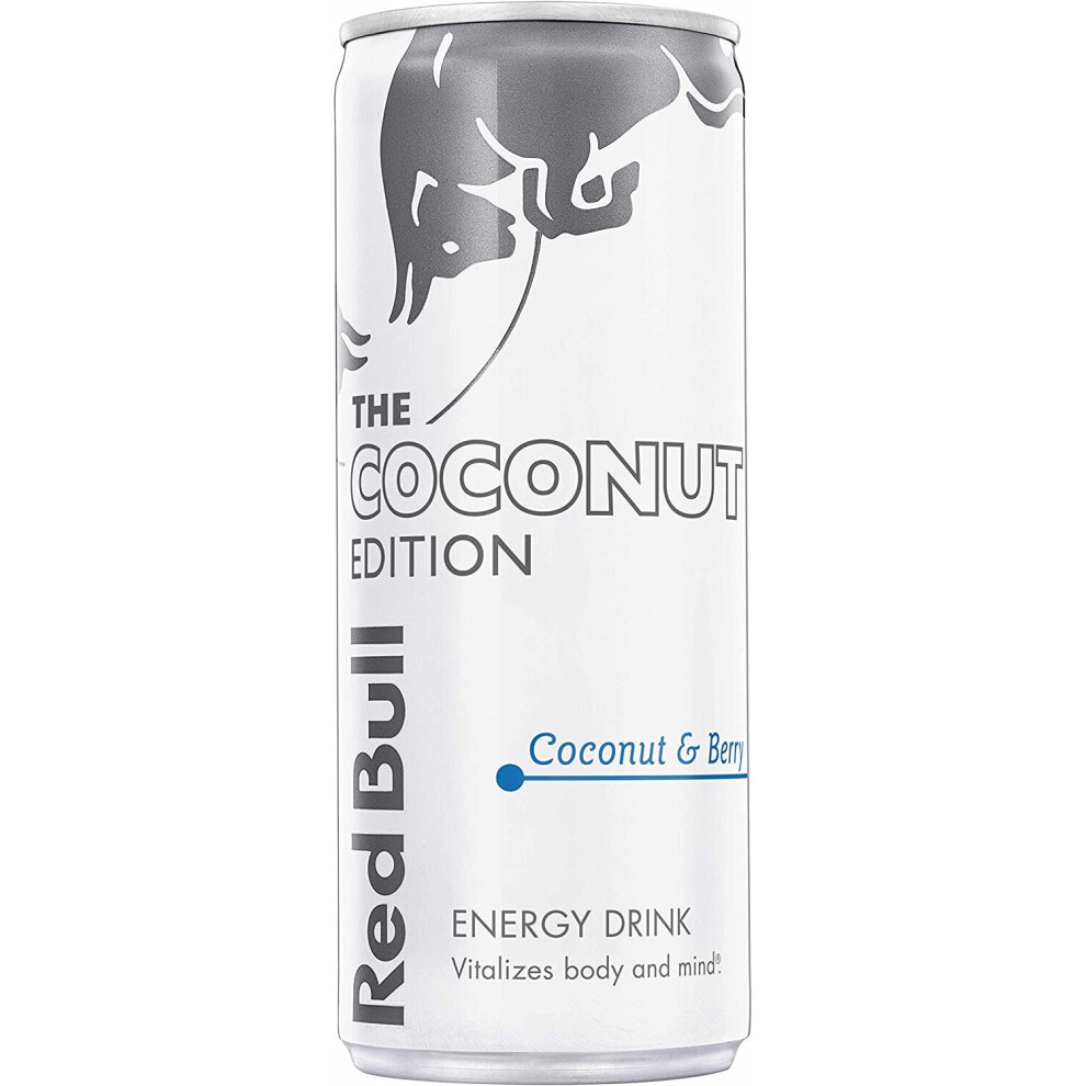 Bull Energy Drink, Coconut Edition 250Ml (Pack Of 12) Red