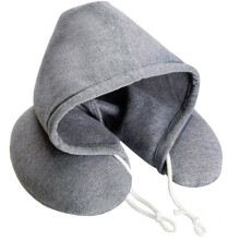 GEEZY Soft Comfortable Hooded Neck Travel Pillow U Shape Airplane Pillow with Hoodie