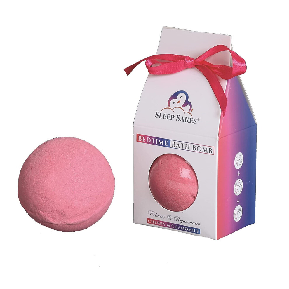 Sleep Sakes (Cherry & Chamomile ) Bedtime Bath Bomb Chamomile Fragranced Beauty Gift