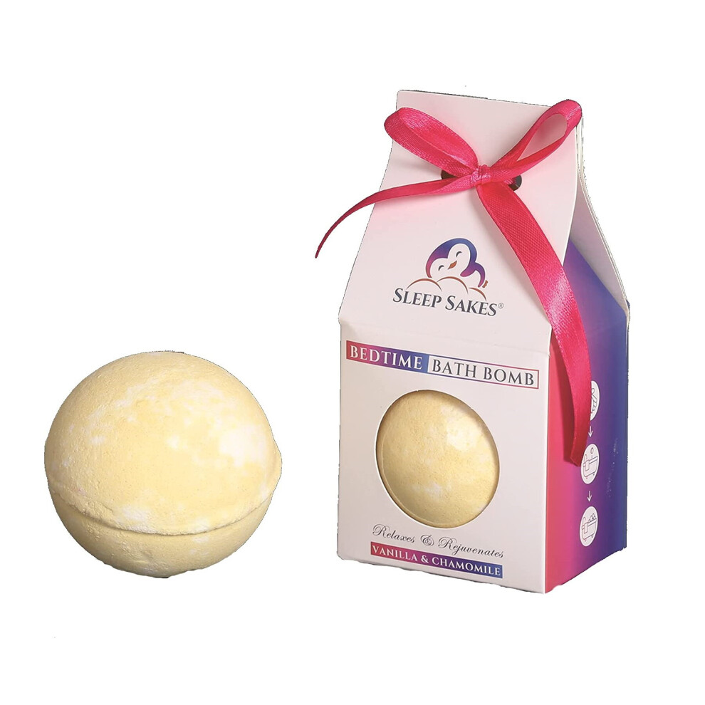 Sleep Sakes (Vanilla & Chamomile) Bedtime Bath Bomb Chamomile Fragranced Beauty Gift