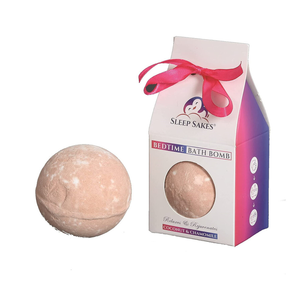 Sleep Sakes (Coconut & Chamomile) Bedtime Bath Bomb Chamomile Fragranced Beauty Gift