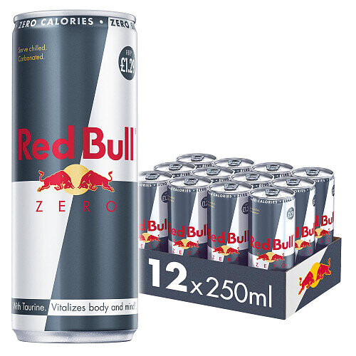 Red Bull Red Bull Energy Drink, Zero, 250ml (Pack of 12) 2