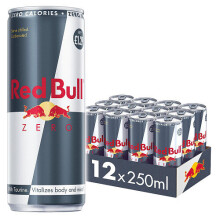 Red Bull Energy Drink, Zero, 250ml (Pack of 12)