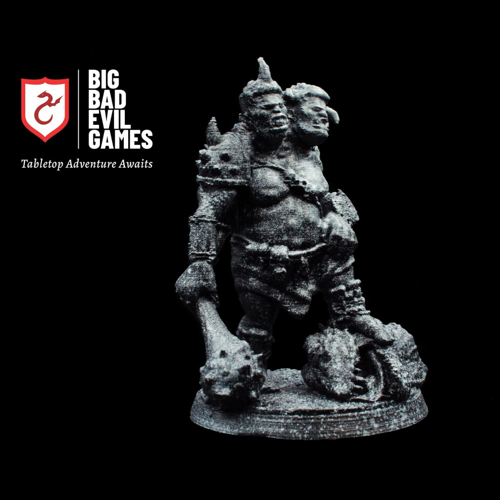 Two headed Cyclops Ettin Miniature | Dungeons and Dragons