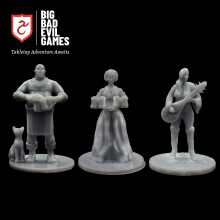 Tavern Commoners Set Miniature | tabletop minis for D&D and other RPGs