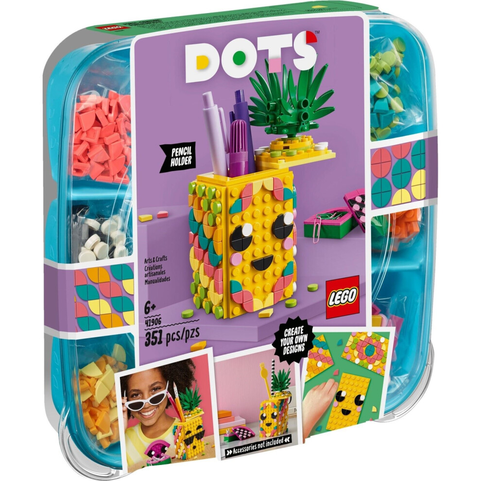 LEGO DOTS Pineapple Pencil Holder DIY Desk Accessories Decorations Set 41906