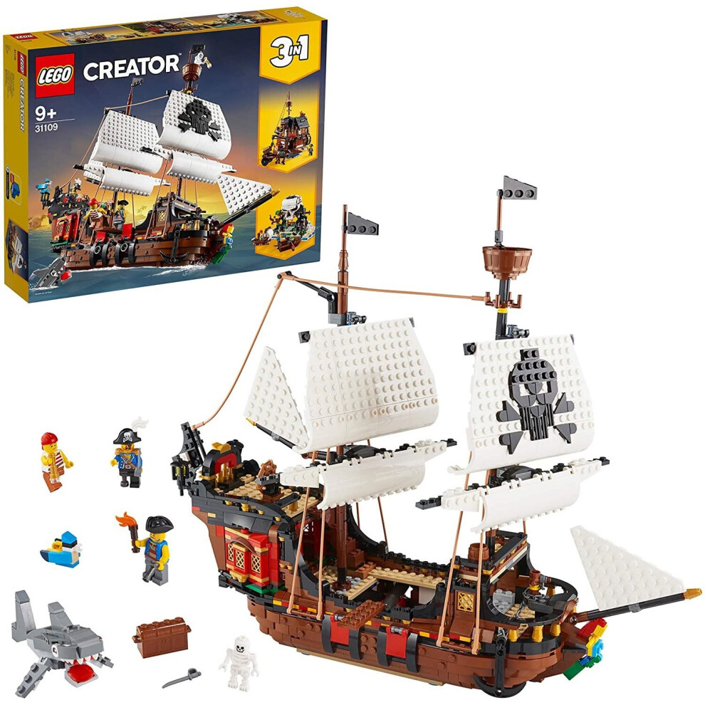 Lego Creator 3In1 Pirate Ship, Inn & Skull Island 31109 - Building Set