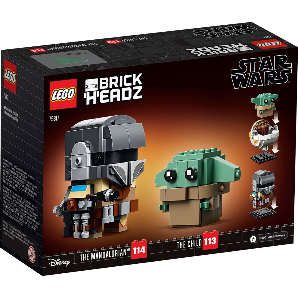 STAR WARS LEGO 75317 THE MANDALORIAN & THE CHILD BRICKHEADZ B-STOCK NEW SEALED - Image 15