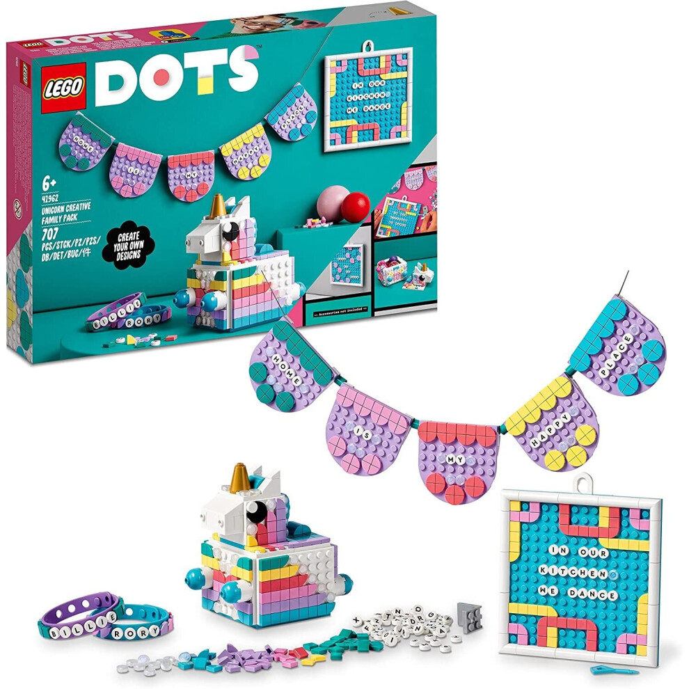 LEGO DOTS Unicorn Creative Family Pack Set 41962