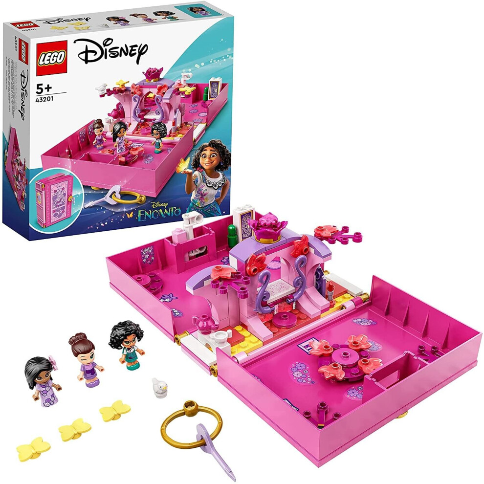 Lego Disney Encanto Isabela's Magical Door Set 43201 - 3 Micro Dolls Isabela, Louisa & Mirabel, Locking Door & Key, Digital Instructions Plus