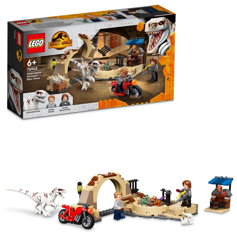 LEGO Jurassic World Atrociraptor Dinosaur: Bike Chase 76945