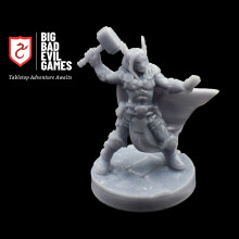 Thor The Norse God - Tabletop Miniature | fighter with warhammer