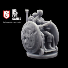 Female Wheelchair Artificer Miniature | D&D and RPGs
