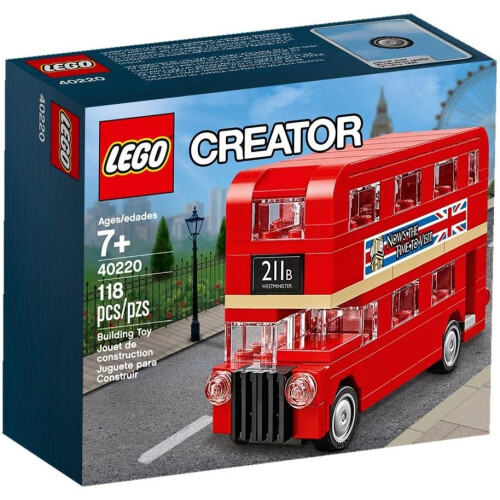 Lego store red bus