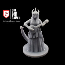 Female Tiefling Bard Miniature | scale perfect hero for D&D campaigns