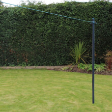 2.4M Washing Line Post With 30m PVC Clothes Line & Ground Socket
