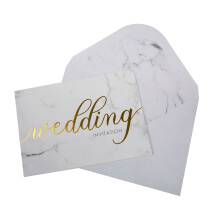 Wedding Invitations White Marble Card Stationery Packs